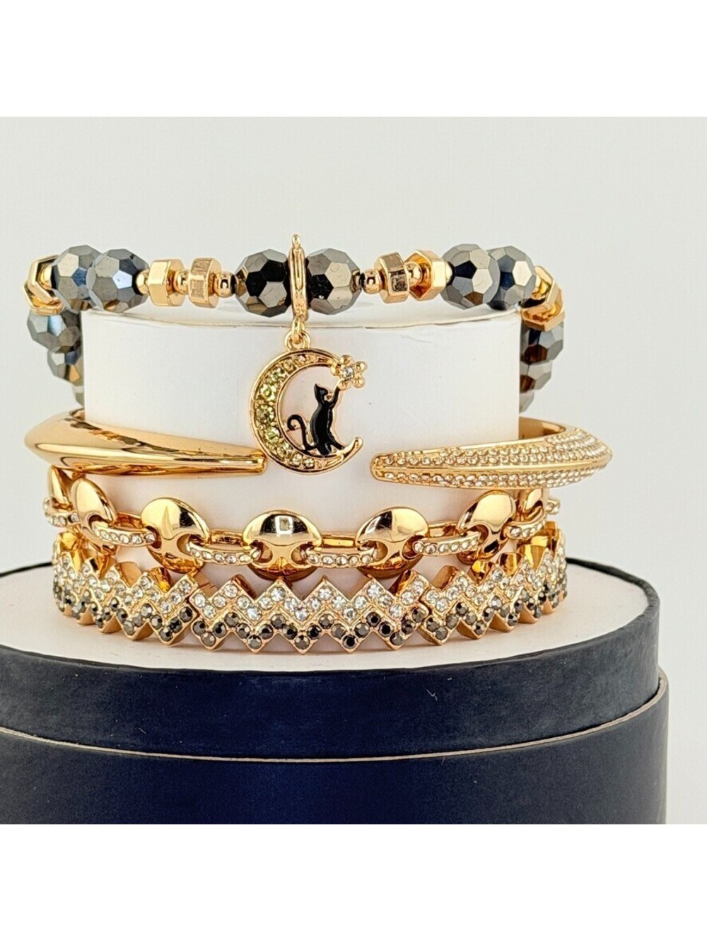 Bomb Party Halloween Stacks Cat Moon RARE UNICORN on Yellow Gold